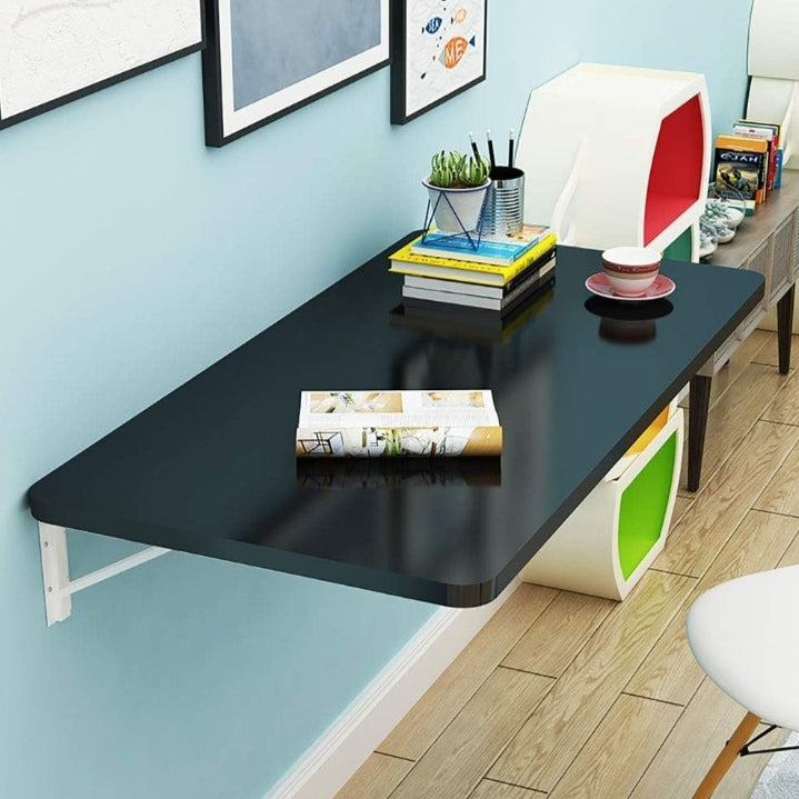 Multipurpose Wall Mounted Folding Table – Space-Saving Wooden Laptop & Office Desk for Home, Kitchen & Study