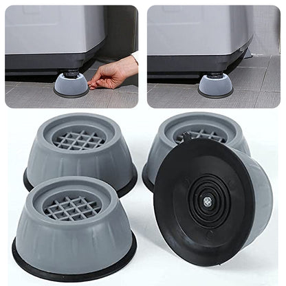 Pack of 4 Anti Vibration Washing Machine Feet Mats | Anti-Slip Noise Cancelling Shock Absorber Pads for Washer, Dryer, Furniture & Appliances