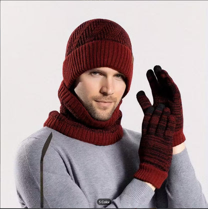 Winter Hat & Scarf Set for Women – High Elasticity, Thickened Warm Knit Beanie