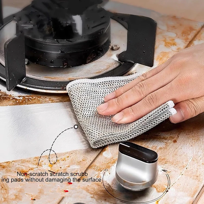 Magic Dishcloth – Metal Wire Cleaning Cloth for Kitchen, Pots & Silver Dish Washing