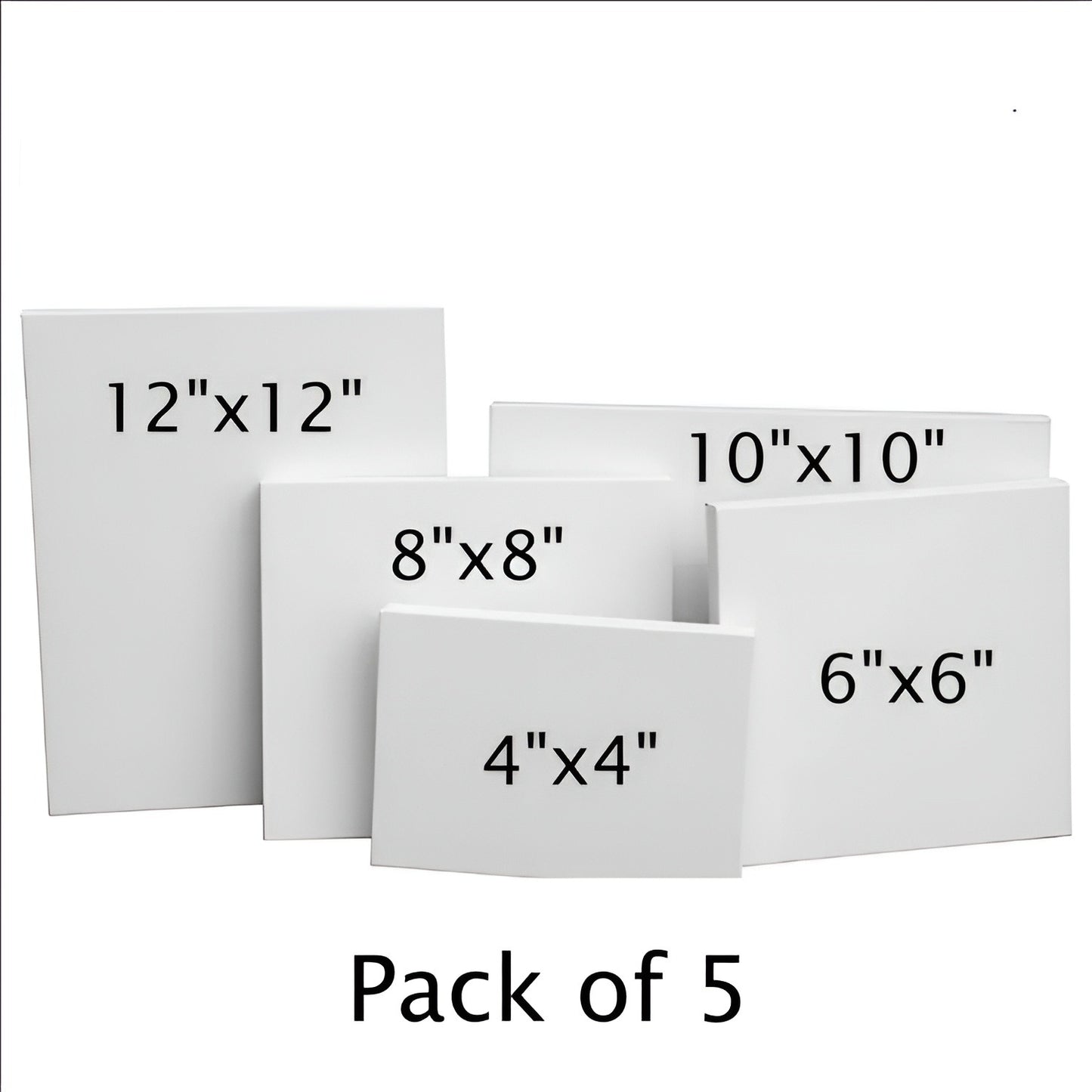 Pack of 5 Mix Square Canvas,
