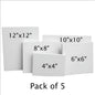 Pack of 5 Mix Square Canvas,