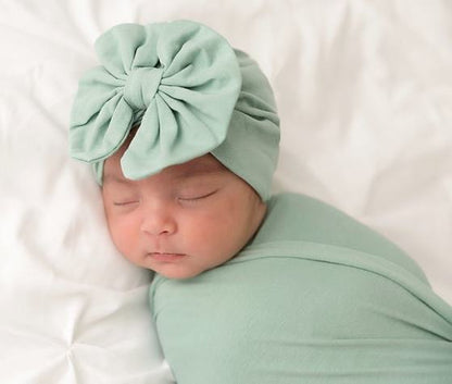 Pack of 4 Baby Girl Turban Caps