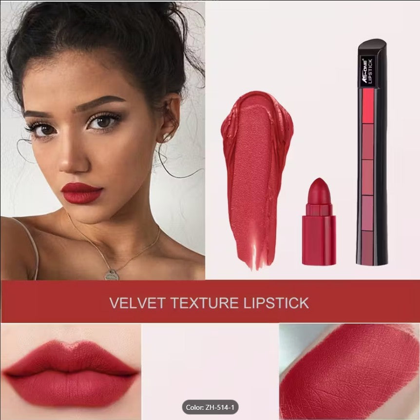 5-in-1 Multi-Function Makeup Set –1 stick contain multiple task ( Matte Lipsticks, Eyeshadow, & Blush Highlighter in One Compact Kit)