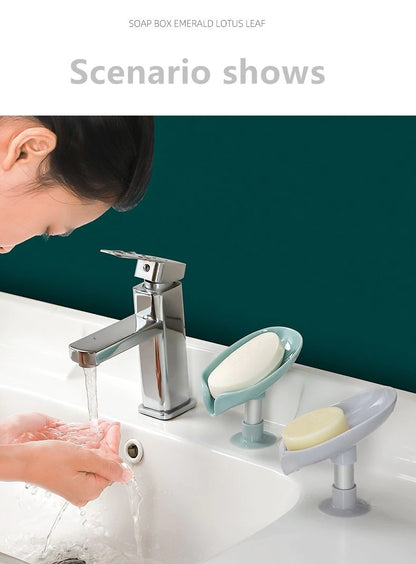 Newstyle Leaf Shape Soap Box Drain Soap Holder