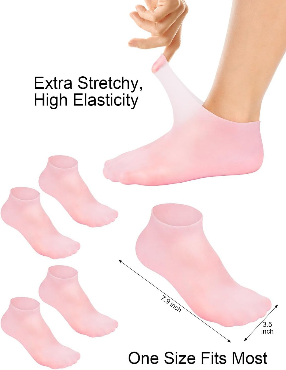 Silicone Elastic Moisturizing Foot Socks