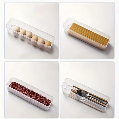 6pcs Food Grade Plastic Satorage Boxes with Lids