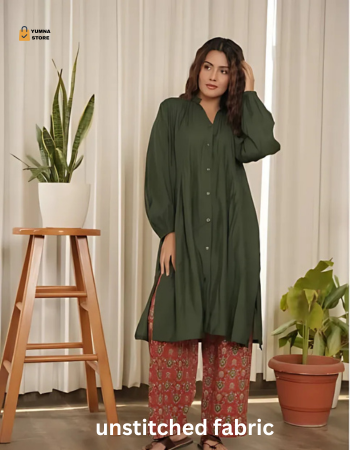 2 Pc Unstitched Fabric Lawn cotton for Women & Girls