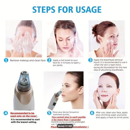 Derma Suction Facial SPA Blackhead Remover Machine – 4 in 1 Pore Cleaner & Acne Removal Suction Tool No Ratings