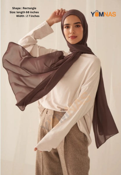 Hijab Set for Girls & Women – Premium Chiffon & Georgette Stoller Scarves | Lightweight, Breathable & Elegant Modest Fashion Hijabs for Daily & Party Wear