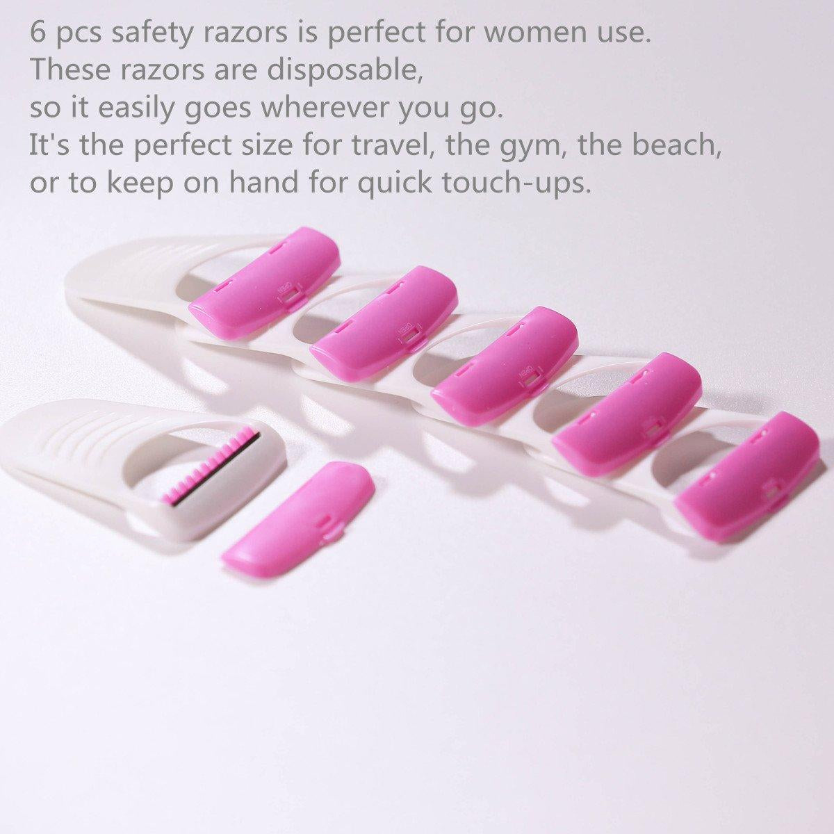 Sofit Pack of 6 pieces Razor set for Womens under Arm - Platinum coated single edged Razor