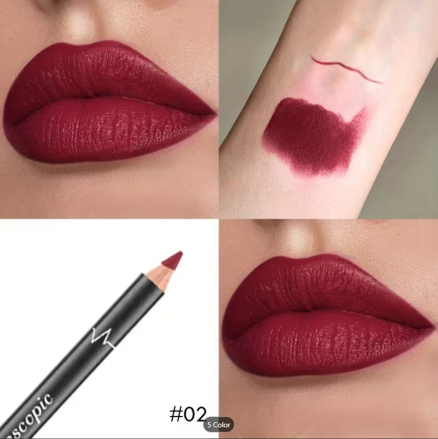 Matte Color Lipstick Pencil Set (12 Vibrant Shades)