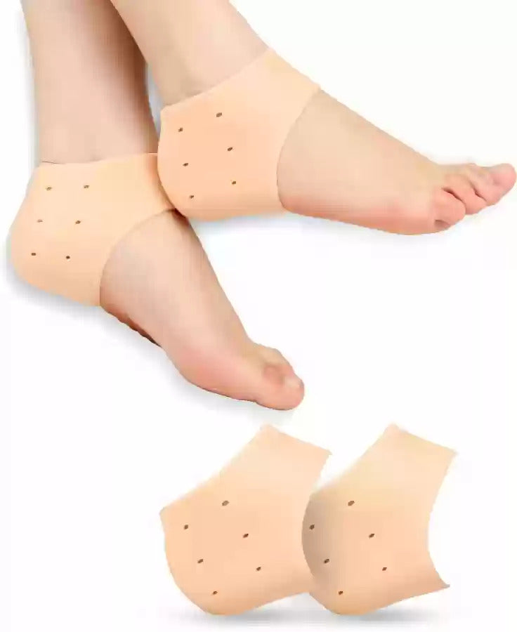 Silicone Gel Heel Pad Socks For Pain Relief And Anti Crack Heel 1 Pair Heel Cups Heel Guards Heel Protectors Heel Sleeves For Relieve Heel Pads Cushion Heel Pain, Heal Dry Cracked Heels, Achilles Tendinitis, For Men & Women