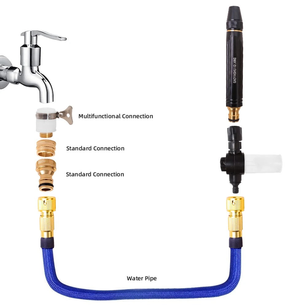 HIGH QUALITY WATER PRESSURE NOZZLE WASHING SPRAY NOZZLE GUN CAR SHOWER WATER SPRAY NOZZLE MULTIFUNCTION ADJUSTABLE WATER SPRAY GUN