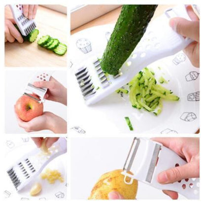 5 In 1 Multipurpose Vegetable Peeler and grater, Slicer Cutter Peeler, Peeler & Zester - Salad Cucumber Carrot Potato