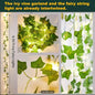 2.5 Meter Pothos Leaf LED String Lights – Battery Operated Artificial Vine Fairy Lights for Home, Weddings, Courtyards, Holidays, and Wall Decor