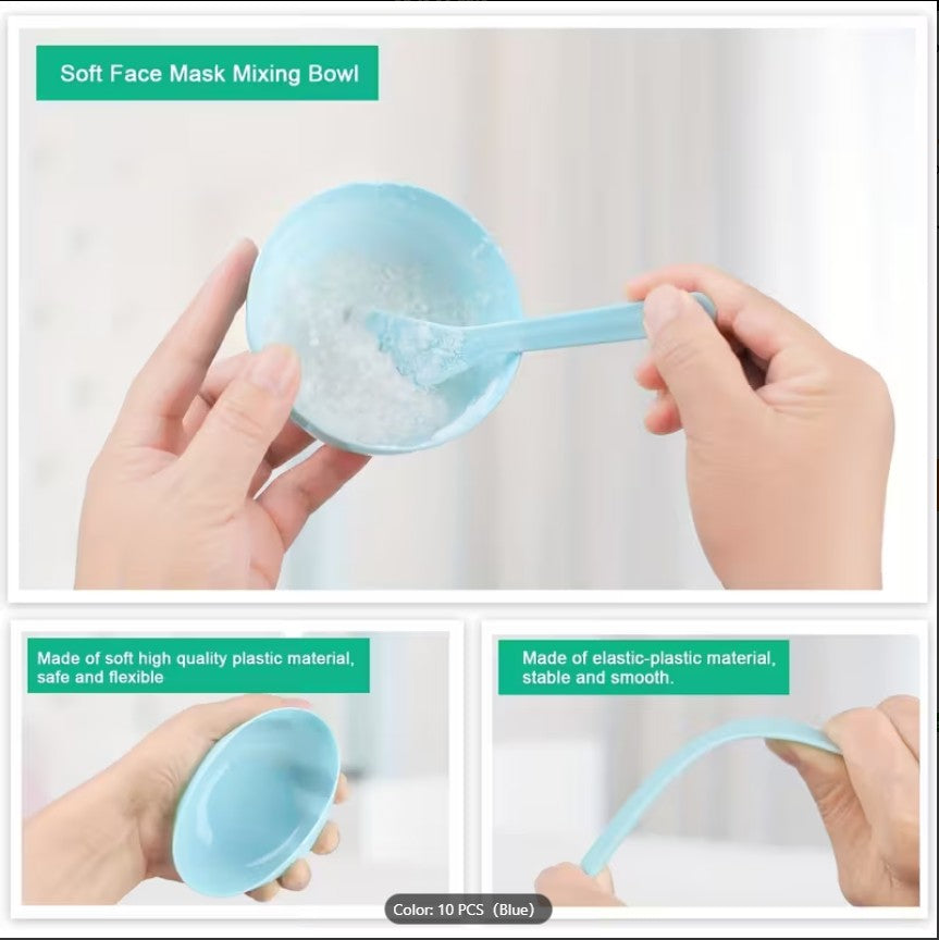 Professional DIY Facial Mask Mixing Bowl Set | Beauty Tool Kit with Spoon, Brush, Scraper & Spray Bottle | Lightweight & Flexible Skincare Spa Set for Home & Salon