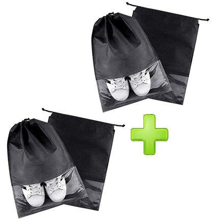 Travel Shoes Storage bag with clear window non-woven with PVC Bag