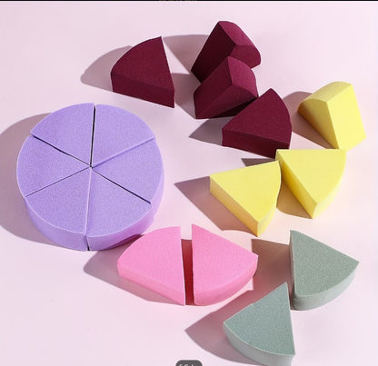 Set of 4 Diamond Shape Makeup Sponges – Water Activated Beauty Blender | Wet & Dry Use for Foundation, Concealer, Cream & Powder (Multicolor & shape)