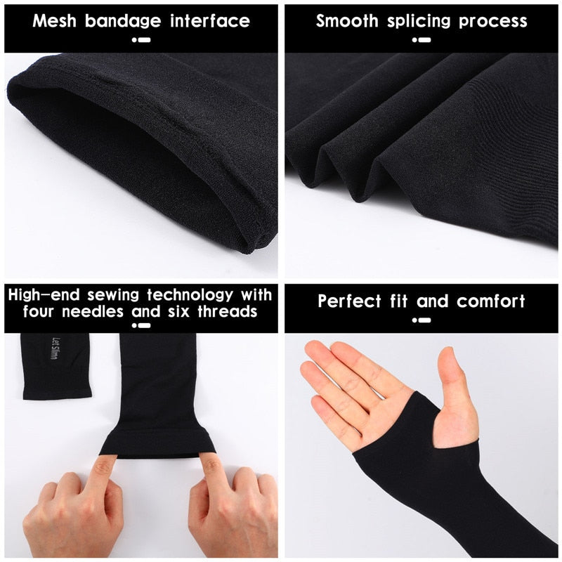 3 Pair Thumb Hole Arm Sleeves for Girls boys Women & Islamic Hijab Wearers UV Protection & Moisture Wicking Perfect for Cycling Running Golf & Outdoor Sports