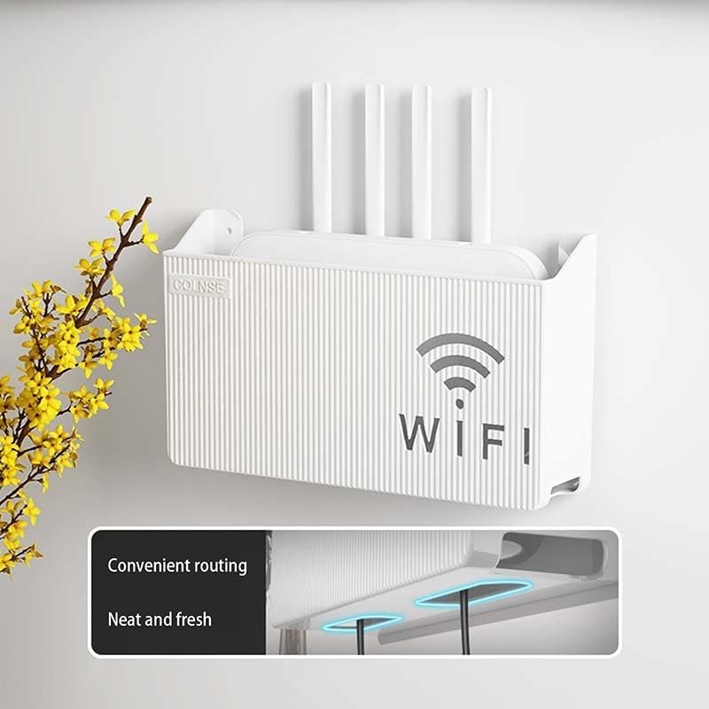 Wall Mounted WiFi Router Holder Box &ndash; Hidden Cable Organizer &amp; Decorative Shelf for Home &amp; Office Short Description: