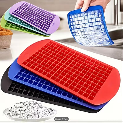 (PACK OF 4) 160 Grids Mini Ice Cube Maker Mold