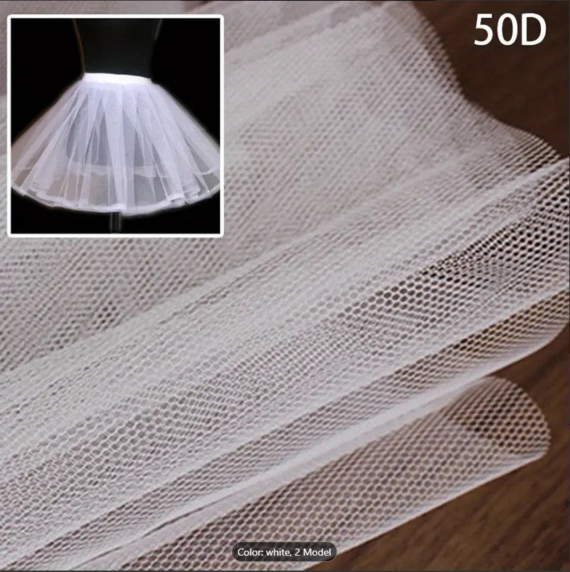 Unstitched Hard Net Cancan Fabric
