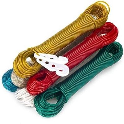 20 Meters Strong Wet Cloth Laundry Rope Coated Metal Cloth Drying Wire
