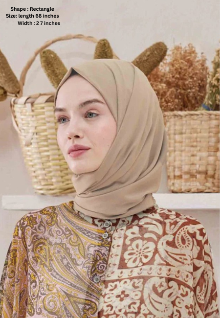 SANDY Luxury Chiffon Hijab for Women & Girls – Lightweight, Elegant, Non-Slip Georgette Scarf | Free Gift Included