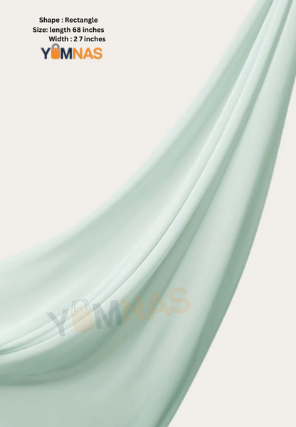 Aqua Green Luxury Chiffon Hijab for Women & Girls