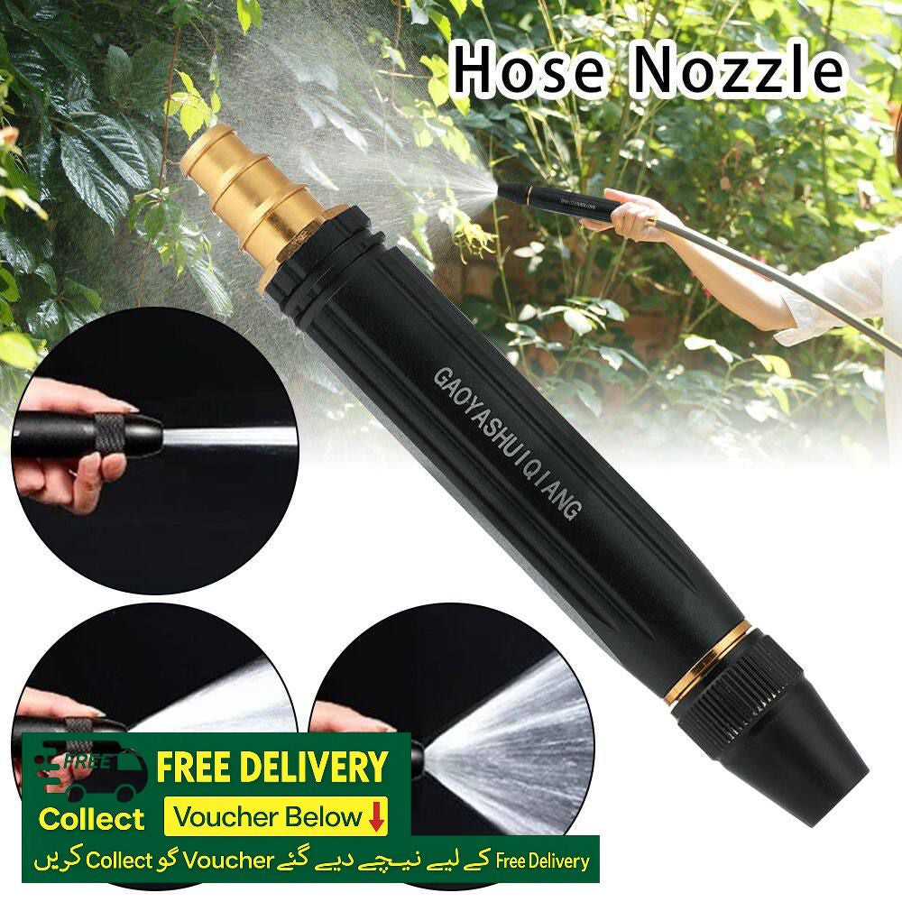 High Pressure Water Spray Nozzle Power Washer Spray Gun for Car Wash, Garden, Lawn Watering | Adjustable Multi Spray Modes Hose Pipe Water Gun Irrigation Tool Plastic