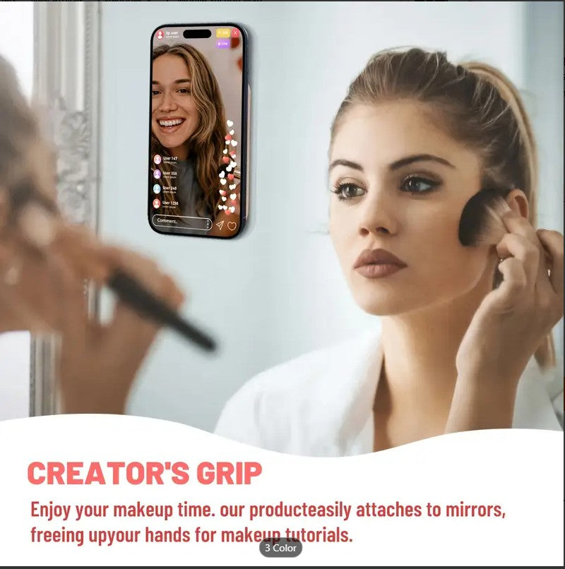 Double Side Silicone Suction Pad Phone Holder Self - Adhesive Rubber Suction Holder Silicon Square Phone Case Silicon Pad For Phone - Compatible With All Mobiles & Tablets