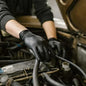 Black Nitrile Gloves Disposable  - Multi-Purpose Disposable Latex & Powder free Gloves, Durable Waterproof & Thickened for Kitchen, Medical, Photoshoot, Cooking, Cleaning & Mechanical Use, Synthetic Rubber, Tear & Chemical Resistant, Box