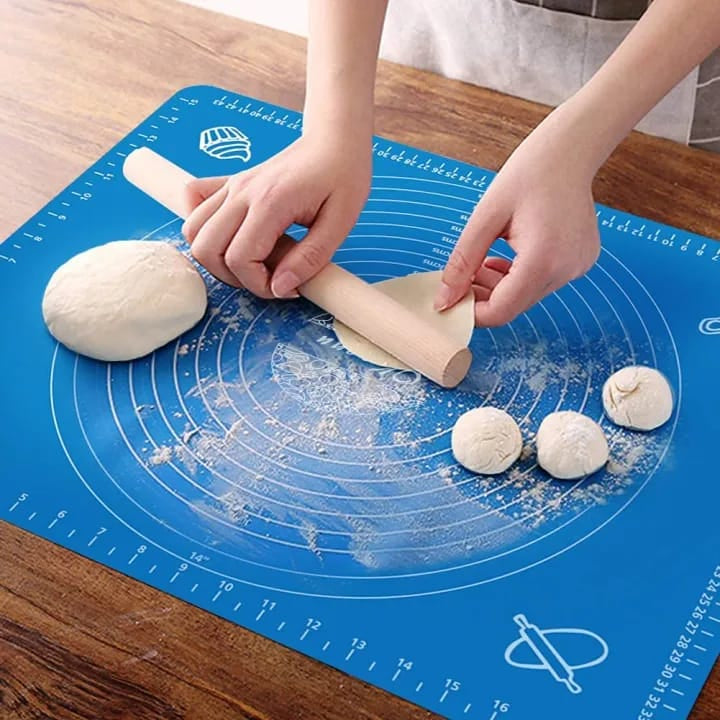 Large Size Silicon Roti Mat Pastry Fondant Dough Rolling Mat Non-Stick Chapati Sheet for Baking, Kneading & Rolling, Heat Resistant Reusable Silicone Surface for Kitchen Use