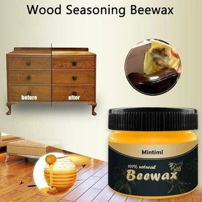 Beeswax Polish (PACK OF 2) ,Beewax Wood Polish and Cleaner for Furniture Care (85g) - 2 pcs