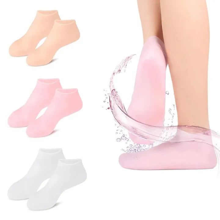 Silicone Gel Heel Pad Socks For Pain Relief And Anti Crack Heel 1 Pair Heel Cups Heel Guards Heel Protectors Heel Sleeves For Relieve Heel Pads Cushion Heel Pain, Heal Dry Cracked Heels, Achilles Tendinitis, For Men & Women