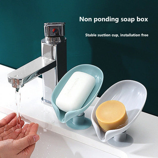 Newstyle Leaf Shape Soap Box Drain Soap Holder