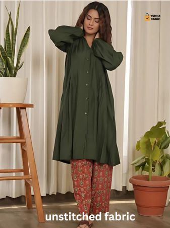 2 Pc Unstitched Fabric Lawn cotton for Women & Girls