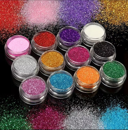 12 Vibrant Metallic Glitter  Shades Eyeshadow Palette |
