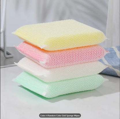 Colorful Non-Scratch Kitchen Sponges | Double-Sided & Reusable
