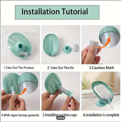 Newstyle Leaf Shape Soap Box Drain Soap Holder