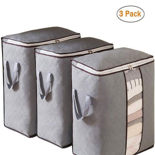 Pack of 3 Foldable Clothes Storage Bag