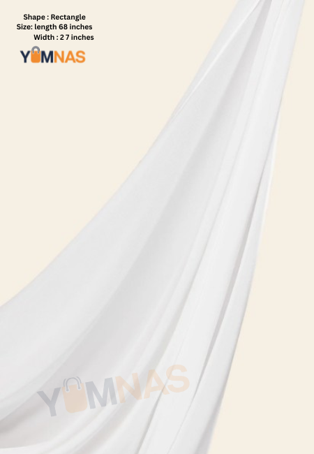 White Luxury Chiffon Hijab for Women & Girls