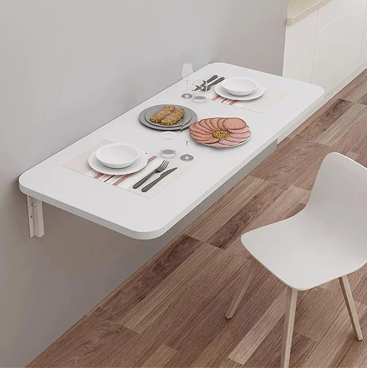 Multipurpose Wall Mounted Folding Table – Space-Saving Wooden Laptop & Office Desk for Home, Kitchen & Study