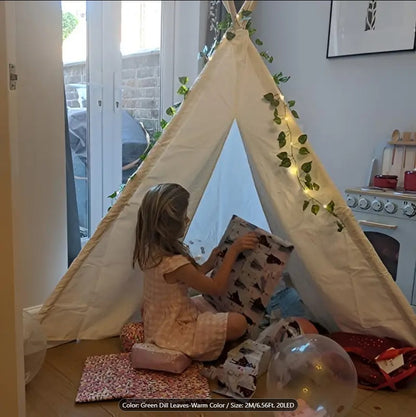 Artificial Vine Fairy Lights Pothos Leaf LED String Lights Battery Operated