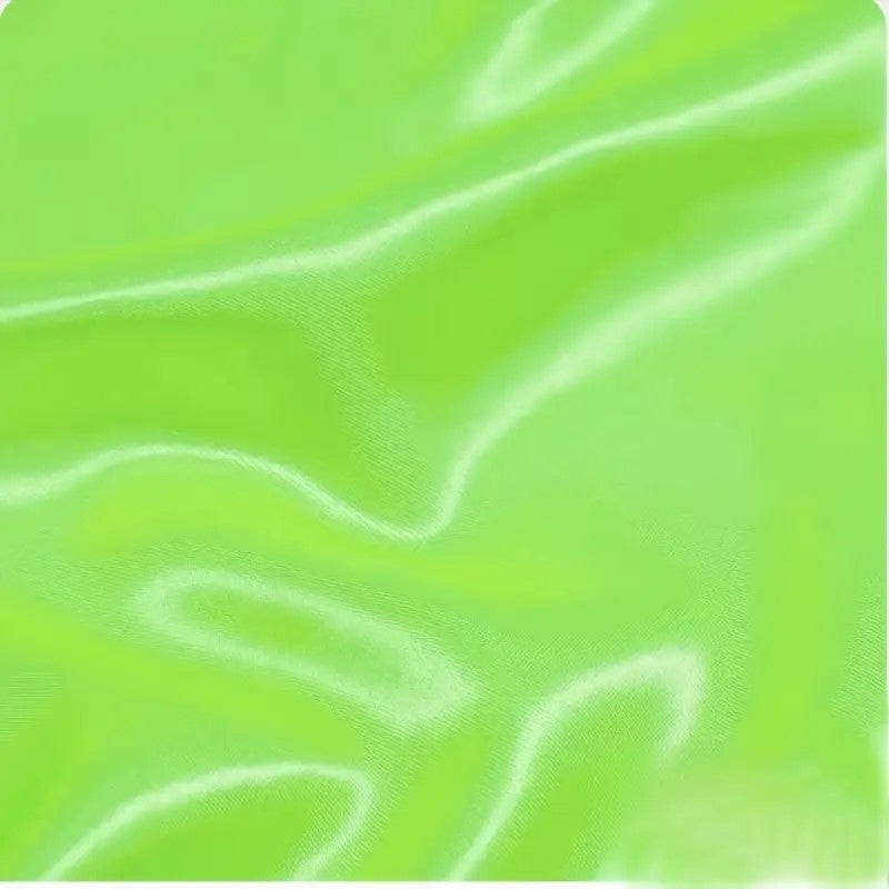 Lime Unstitched 2 Piece Plain Imported Korean Silk Shirt & Trouser Set for Women