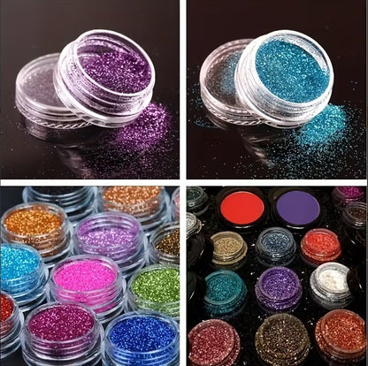 12 Vibrant Metallic Glitter  Shades Eyeshadow Palette |