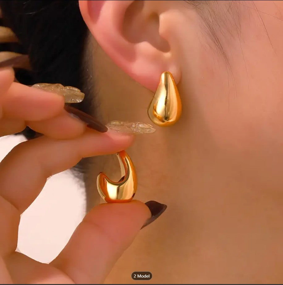 Stud Earrings Ingemark Vintage Gold And Silver Colour