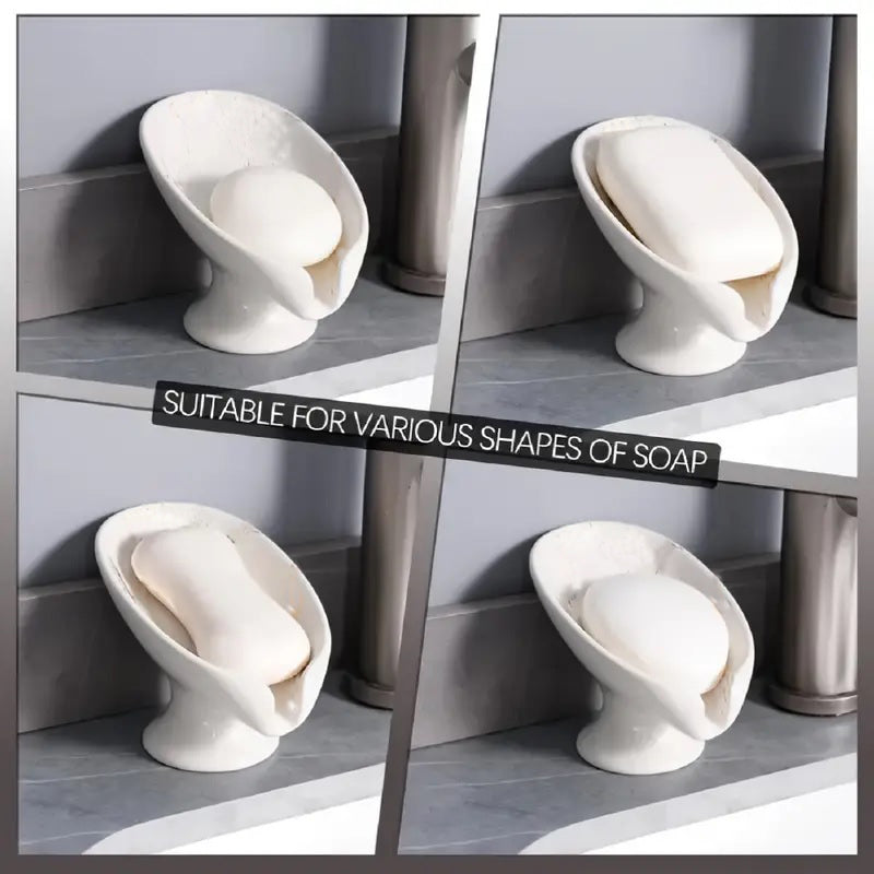 Newstyle Leaf Shape Soap Box Drain Soap Holder