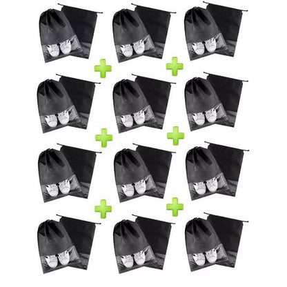 Travel Shoes Storage bag with clear window non-woven with PVC Bag